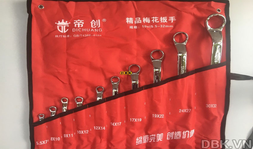 Bộ cờ lê vòng miệng 10 chi tiết DI CHUANG 1