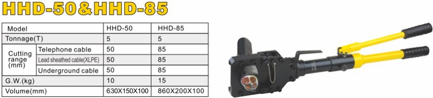 Kìm cắt cáp thủy lực 8.5 tấn max 50mm TLP HHD-50 1