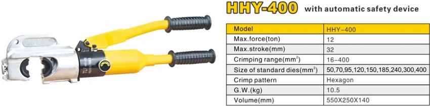 Kìm bấm cos thủy lực 400 mm2 11 tấn TLP HHY-400 8