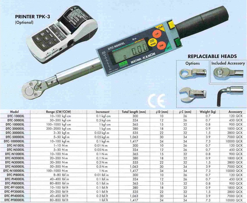 Cần siết lực điện tử KANON DTC-100REV 1