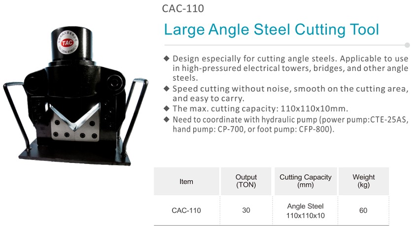 Máy cắt thanh sắt chữ V 30 tấn TAC CAC-110 0