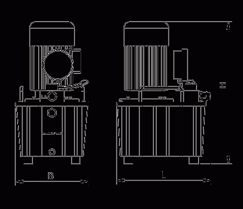Bơm điện thủy lực 35 lít dầu 1.5 kW TLP HHB-630M (220V/1PH/1.5KW) 1