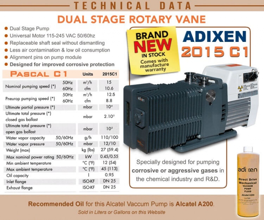 Bơm hút chân không ALCATEL ADIXEN 2015C1 3