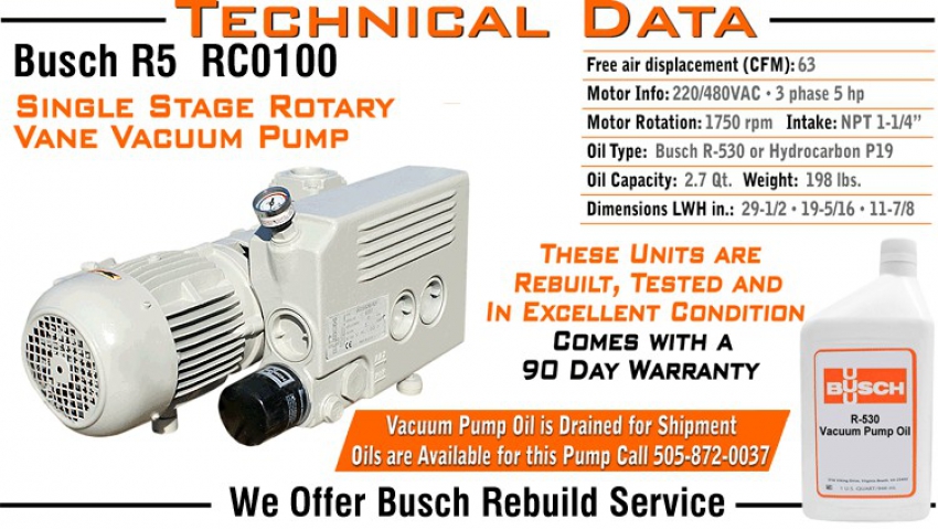 Bơm hút chân không BUSCH R5 RC0100 2