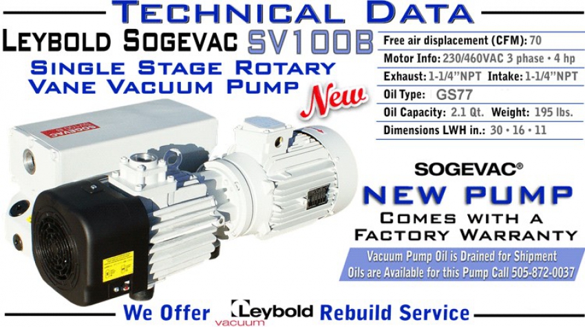Bơm hút chân không LEYBOLD SOGEVAC SV100B 2