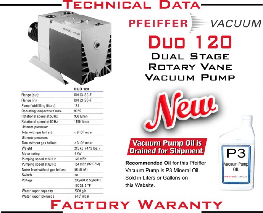 Bơm hút chân không PFEIFFER BALZERS DUO 125 2