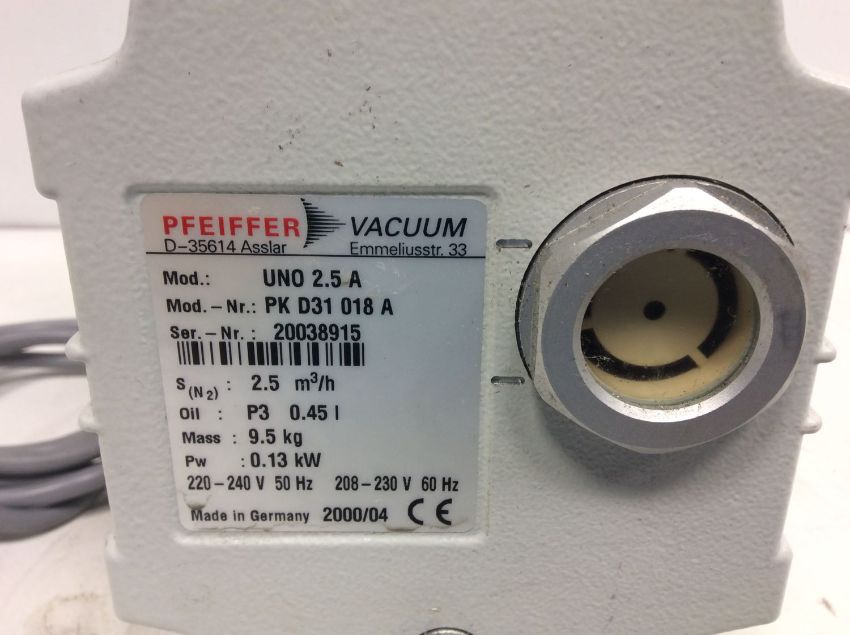 Bơm hút chân không PFEIFFER BALZERS UNO 2.5 1