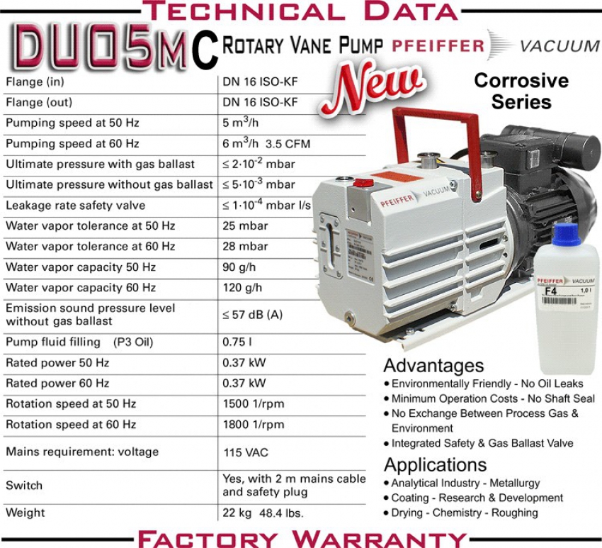 Bơm hút chân không PFEIFFER DUO 5MC 3