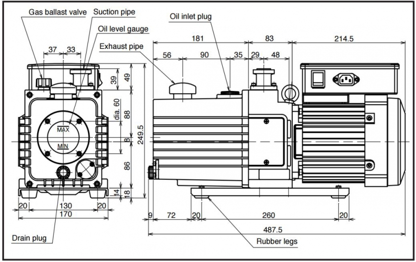 Bơm hút chân không ULVAC GLD 136C 5