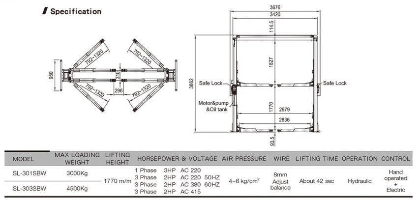 Cầu nâng 2 trụ giằng trên Carleo 0