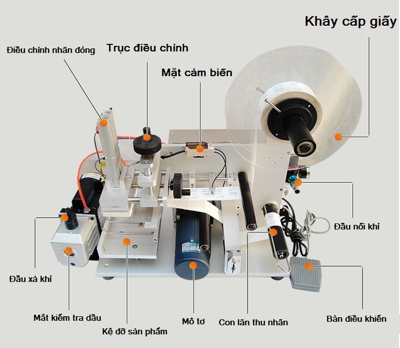 Máy dán nhãn tự động chai vuông DBK LT-60 6