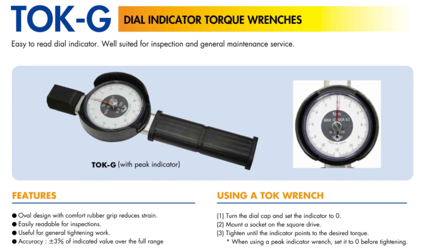 Cờ lê kiểm tra lực KANON N300TOK-G 0