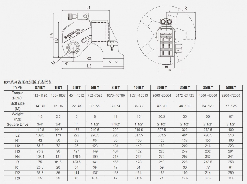 Cờ lê thủy lực dạng chụp WREN 3IBT 20