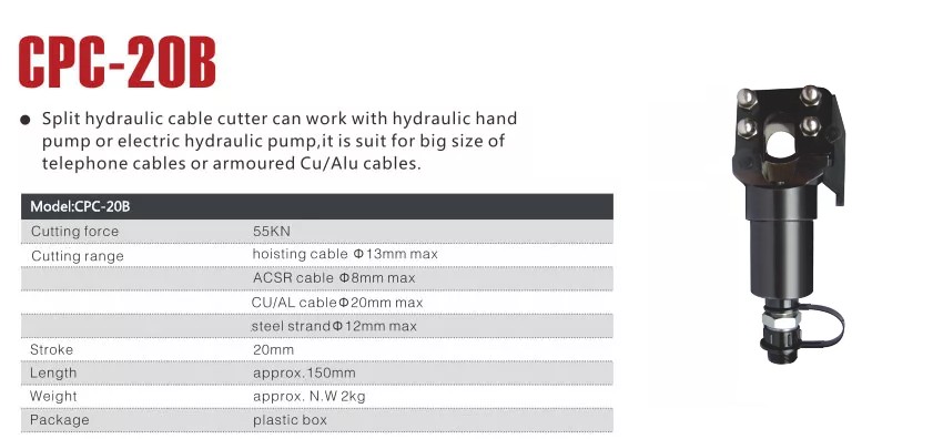 Đầu cắt cáp thủy lực TAT CPC-20B 4