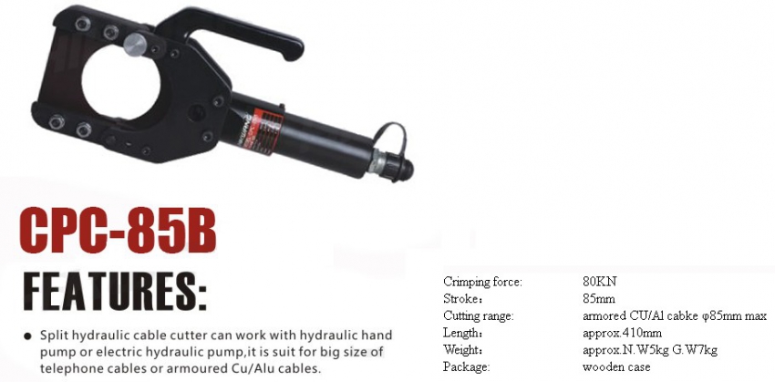 Đầu cắt cáp thủy lực TAT-CPC-85B 3
