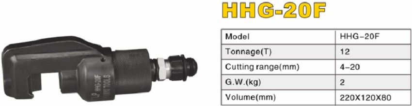 Đầu cắt sắt thủy lực 9 tấn 20mm TLP HHG-20F 4