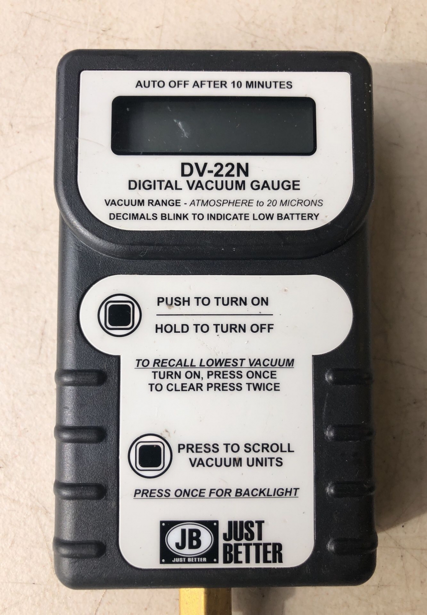 Đồng hồ đo áp suất chân không JB Industries DV-22N 0