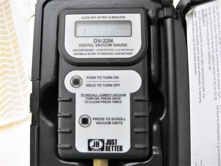 Đồng hồ đo áp suất chân không JB Industries DV-22N 1