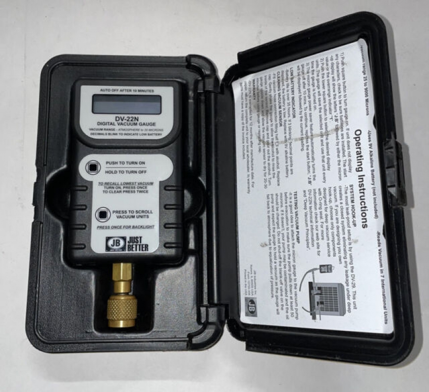 Đồng hồ đo áp suất chân không JB Industries DV-22N 2