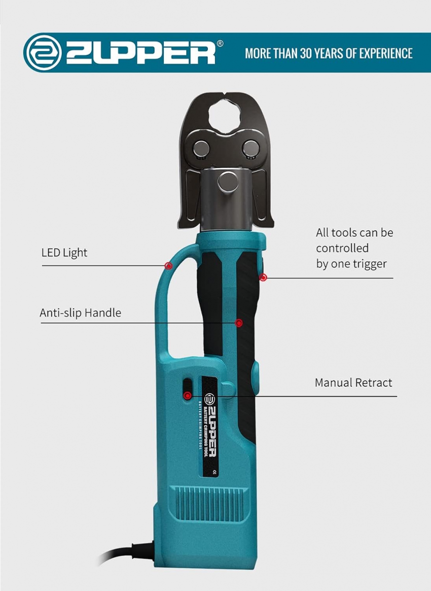 Dụng cụ bấm cos bằng điện Zupper CZ-1550 5