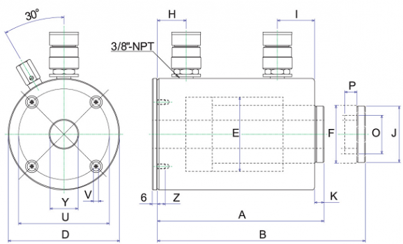 Kích thủy lực 2 chiều 30 tấn BETEX ADHC3010 0