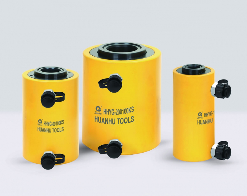 Kích thủy lực 2 chiều rỗng tâm 150 tấn hành trình 100mm TLP HHYG-150100KS 0