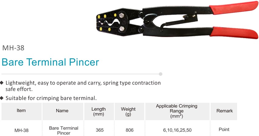 Kìm bấm cos 16-50 mm2 TAC MH-38 1