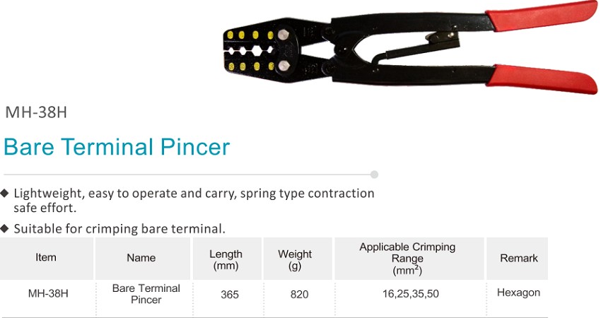 Kìm bấm cos 16-50 mm2 TAC MH-38H 1