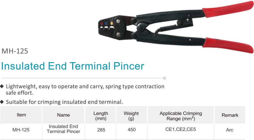 Kìm bấm cos CE1, CE2, CE5 TAC MH-125 1