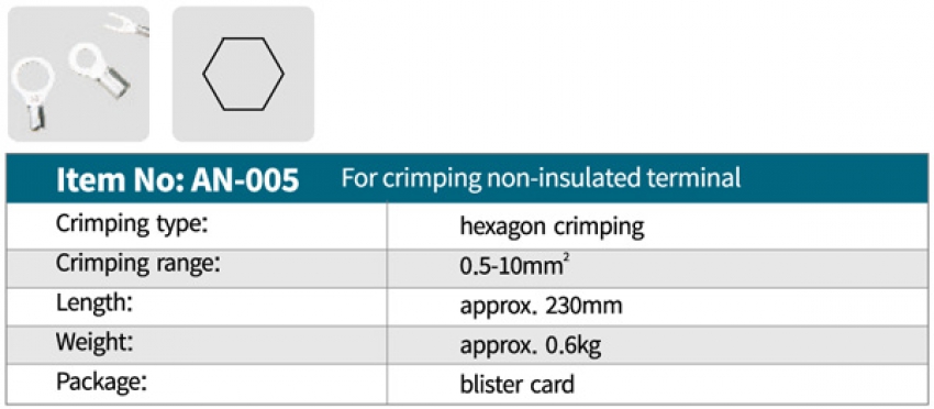 Kìm bấm cos tay Zupper AN-005 1