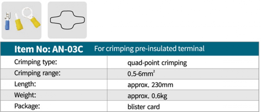 Kìm bấm cos tay Zupper AN-03C 2