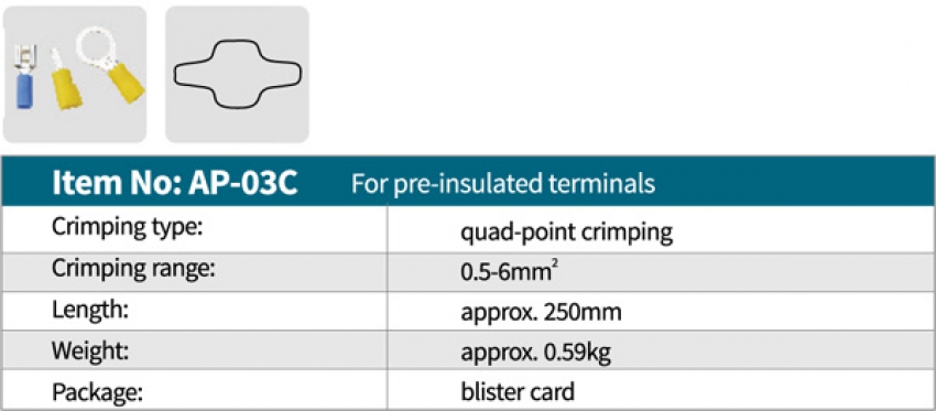 Kìm bấm cos tay Zupper AP-03C 0