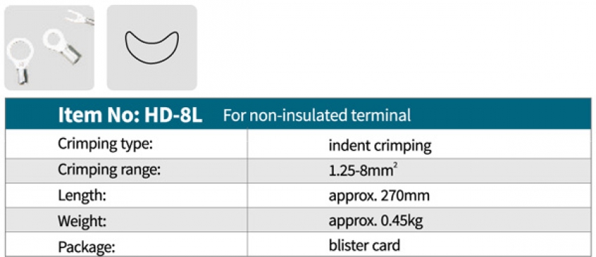 Kìm bấm cos tay Zupper HD-8L 1
