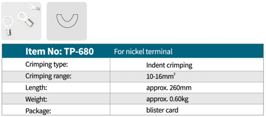 Kìm bấm cos tay Zupper TP-680 0