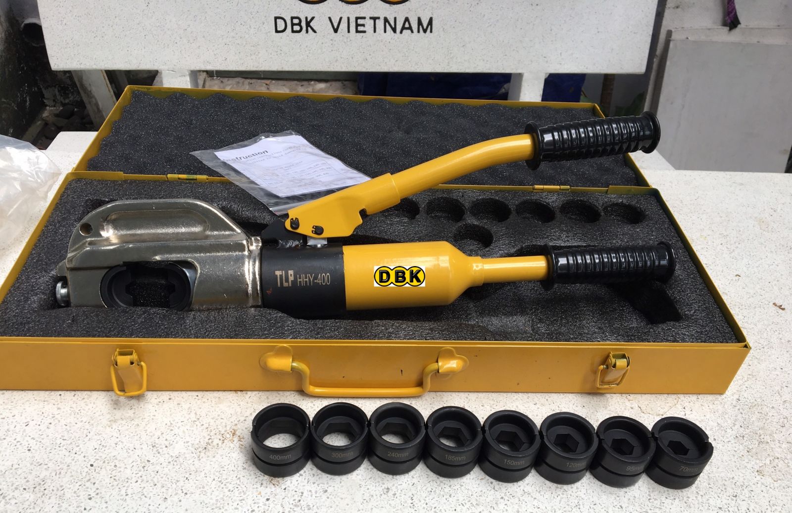 Giới thiệu sản phẩm kìm bấm cos thủy lực 400 mm2 11 tấn TLP HHY-400