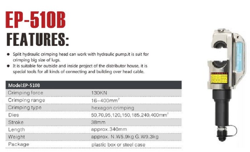 Kìm bấm cos thủy lực TAT EP-510B 0