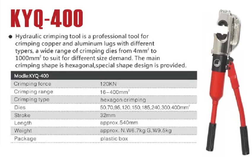 Kìm bấm cos thủy lực TAT KYQ-400 0