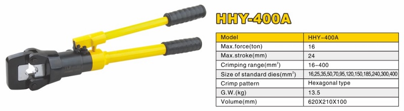 Kìm bấm cos thủy lực 400 mm2 14 tấn TLP HHY-400A 7