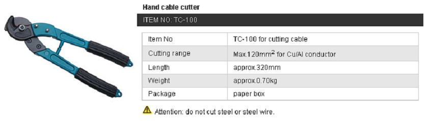 Kìm cắt cáp tay Zupper TC-100 5