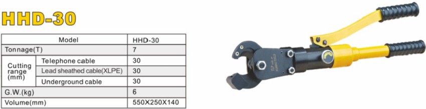 Kìm cắt cáp thủy lực 7 tấn max 30mm TLP HHD-30 1