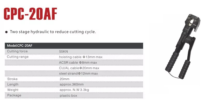 Kìm cắt cáp thủy lực TAT CPC-20AF 3