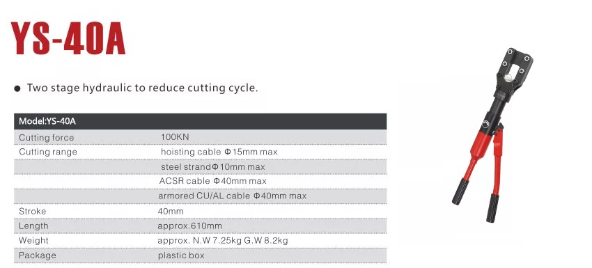 Kìm cắt cáp thủy lực TAT YS-40A 5