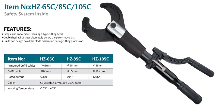 Kìm cắt cáp thủy lực Zupper HZ-85C 1