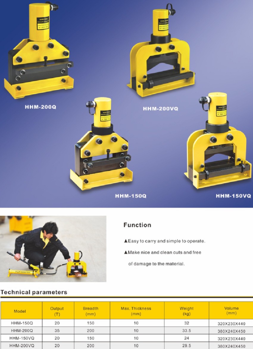 Máy cắt thanh cái đồng thủy lực 20 tấn 150 mm TLP HHM-150VQ 1