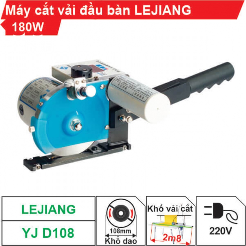 Máy cắt vải đầu bàn cơ Lejiang YJ-108D 0