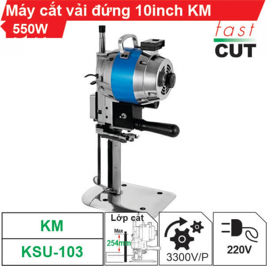 Máy cắt vải đứng 10 inch KM KSU-103 (550W) 0