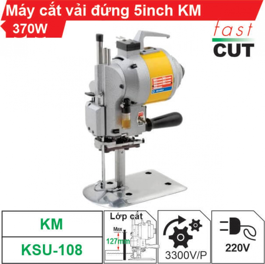 Máy cắt vải đứng 5 inch KM KSU-108 (370W) 0