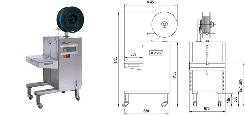 Máy đóng đai thùng bán tự động Chali JN-600VS 1