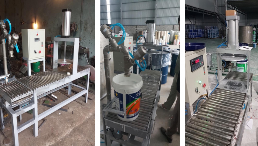 Máy đóng nắp thùng sơn nhựa 0