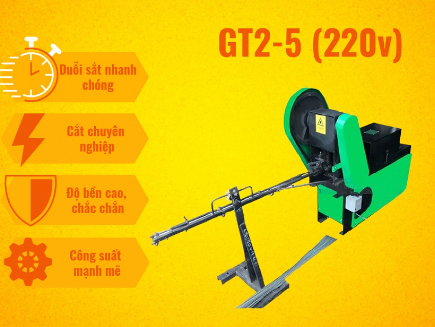 Máy duỗi cắt sắt GT2-5/220V 1